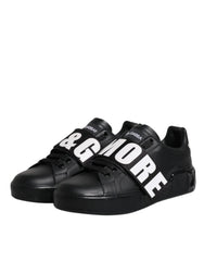 Dolce & Gabbana Black D&G AMORE Low Top Sneakers Shoes Dolce & Gabbana Retail Flare