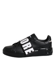 Dolce & Gabbana Black D&G AMORE Low Top Sneakers Shoes Dolce & Gabbana Retail Flare
