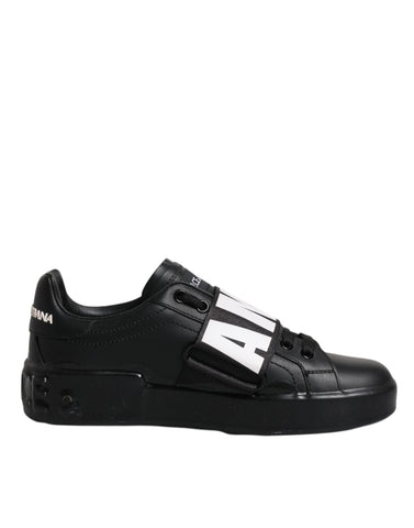 Dolce & Gabbana Black D&G AMORE Low Top Sneakers Shoes Dolce & Gabbana Retail Flare