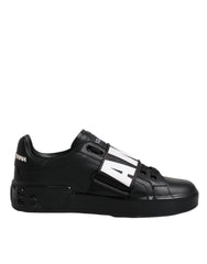 Dolce & Gabbana Black D&G AMORE Low Top Sneakers Shoes Dolce & Gabbana Retail Flare
