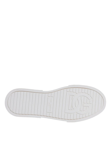 Dolce & Gabbana Blue White Canvas Logo Low Top Sneakers Shoes Dolce & Gabbana Retail Flare
