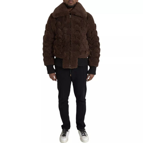 Bottega Veneta Brown Fur Lamb Shearling Coat Jacket Bottega Veneta Retail Flare