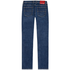 Tramarossa Blue Cotton Jeans & Pant Tramarossa Retail Flare