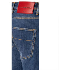 Tramarossa Blue Cotton Jeans & Pant Tramarossa Retail Flare