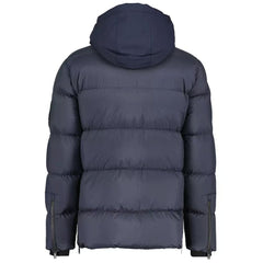 Moose Knuckles Blue Nylon Jacket Moose Knuckles Retail Flare