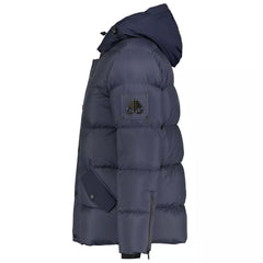 Moose Knuckles Blue Nylon Jacket Moose Knuckles Retail Flare