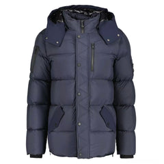 Moose Knuckles Blue Nylon Jacket Moose Knuckles Retail Flare
