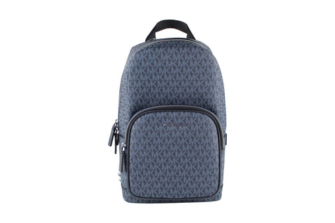 Michael Kors Cooper Medium Navy Signature PVC Sling Backpack Michael Kors Retail Flare