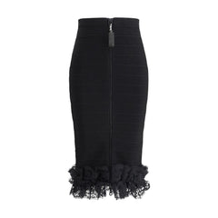 Self-Portrait Lace detail Midi Skirt Self-Portrait Retail Flare