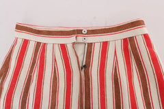 Dolce & Gabbana Multicolor Portofino Stripes Cotton Midi Skirt Dolce & Gabbana Retail Flare