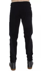 Dolce & Gabbana Black Gray Wool Casual Trousers Stripe Pants Dolce & Gabbana Retail Flare