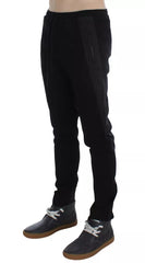 Dolce & Gabbana Black Gray Wool Casual Trousers Stripe Pants Dolce & Gabbana Retail Flare
