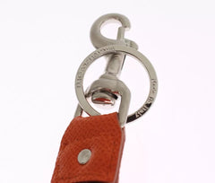 Dolce & Gabbana Silver Brown Raffia Leather Clasp Finder Chain Keyring Dolce & Gabbana Retail Flare