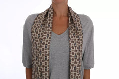 Dolce & Gabbana Gray Cotton Owl Silk Scarf Top T-shirt Dolce & Gabbana Retail Flare