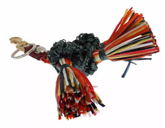 Dolce & Gabbana Multicolor Raffia Leather Clasp Finder Chain Keyring Dolce & Gabbana Retail Flare