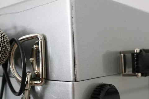 Dolce & Gabbana Silver Retro Radio Boombox Limited Edition Handmade Wood Bag Dolce & Gabbana Retail Flare