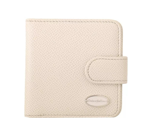 Dolce & Gabbana White Dauphine Leather Condom Case Holder Pocket Wallet Dolce & Gabbana Retail Flare