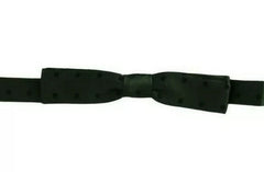 Dolce & Gabbana Green Dotted Silk Adjustable Neck Bow Tie Dolce & Gabbana Retail Flare