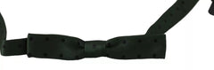 Dolce & Gabbana Green Dotted Silk Adjustable Neck Bow Tie Dolce & Gabbana Retail Flare