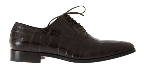 Dolce & Gabbana Brown Patterned Leather Dress Formal Shoes Dolce & Gabbana Retail Flare