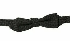 Dolce & Gabbana Gray Pattern Silk Adjustable Neck Bow Tie Dolce & Gabbana Retail Flare