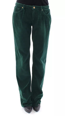 Dolce & Gabbana Green Cotton Corduroys SLIMMY Fit D&G Pants Dolce & Gabbana Retail Flare
