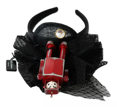 Dolce & Gabbana Red Black Robot Clear Crystal Headband Tiara Diadem Dolce & Gabbana Retail Flare