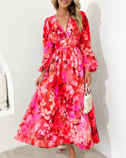 Jessica | Elegant Floral V-Neck Dress