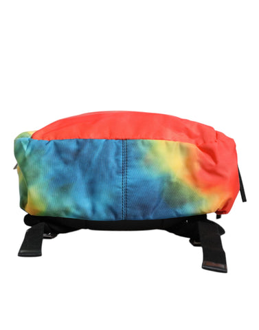 Dolce & Gabbana Multicolor Tie Dye Nylon Logo Print Kids Backpack Bag Dolce & Gabbana Retail Flare