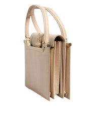 Dolce & Gabbana Beige Leather Ingrid Top Handle Shoulder Bag Dolce & Gabbana Retail Flare