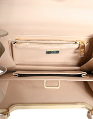 Dolce & Gabbana Beige Leather Ingrid Top Handle Shoulder Bag Dolce & Gabbana Retail Flare