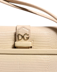 Dolce & Gabbana Beige Leather Ingrid Top Handle Shoulder Bag Dolce & Gabbana Retail Flare