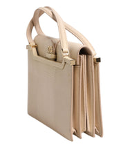 Dolce & Gabbana Beige Leather Ingrid Top Handle Shoulder Bag Dolce & Gabbana Retail Flare