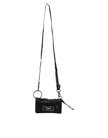Dolce & Gabbana Black Fabric Logo Two Way Clutch Crossbody Bag Dolce & Gabbana Retail Flare