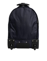 Dolce & Gabbana Blue Red Polyester Kids Back Pack Wheel Suitcase Bag Dolce & Gabbana Retail Flare