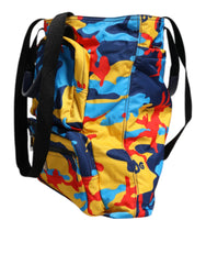 Dolce & Gabbana Multicolor Camouflage Nylon Shopping Tote Bag Dolce & Gabbana Retail Flare