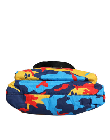 Dolce & Gabbana Multicolor Camouflage Nylon Shopping Tote Bag Dolce & Gabbana Retail Flare