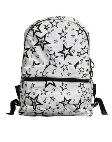 Dolce & Gabbana White DG Stars Print Nylon School Backpack Bag Dolce & Gabbana Retail Flare