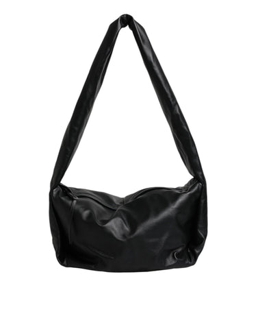 Dolce & Gabbana Black Leather Logo Plaque Shoulder Bag Dolce & Gabbana Retail Flare