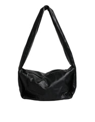 Dolce & Gabbana Black Leather Logo Plaque Shoulder Bag Dolce & Gabbana Retail Flare