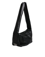 Dolce & Gabbana Black Leather Logo Plaque Shoulder Bag Dolce & Gabbana Retail Flare
