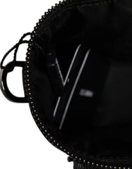 Dolce & Gabbana Black Leather Logo Purse Crossbody Camera Bag Dolce & Gabbana Retail Flare
