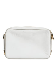 Dolce & Gabbana White Leather Logo Plaque Crossbody Bag Dolce & Gabbana Retail Flare