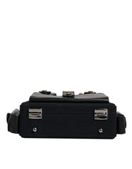 Dolce & Gabbana Black Leather Crossbody Top Handle Bag Dolce & Gabbana Retail Flare
