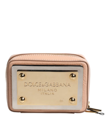 Dolce & Gabbana Nude Leather Logo Plaque Crossbody Bag Dolce & Gabbana Retail Flare