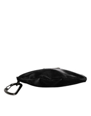 Dolce & Gabbana Black Nylon Logo Plaque Keyring Pouch Clutch Bag Dolce & Gabbana Retail Flare