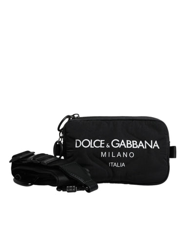 Dolce & Gabbana Black Nylon Logo Purse Crossbody Sling Bag Dolce & Gabbana Retail Flare