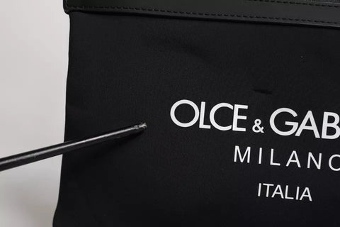 Dolce & Gabbana Black Nylon Logo Purse Crossbody Sling Bag Dolce & Gabbana Retail Flare