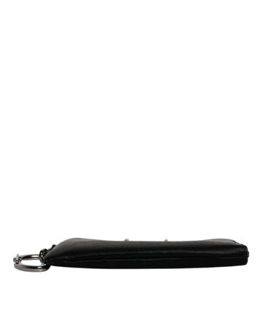 Dolce & Gabbana Black Nylon Logo Plaque Keyring Pouch Clutch Bag Dolce & Gabbana Retail Flare