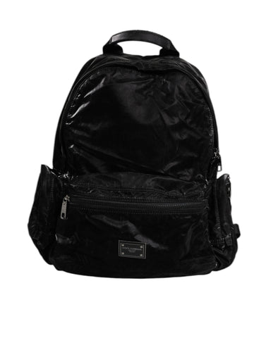Dolce & Gabbana Black Nylon Logo Plaque Travel School Backpack Bag Dolce & Gabbana Retail Flare